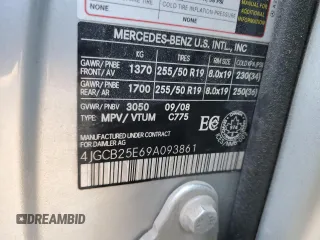 2009 Mercedes-Benz R 3.0L with VIN 4JGCB25E69A093861, listed as a Copart auction lot 71836314 with 227,130 mi miles and Clean Title. Bid and sale history available at DreamBid. Image 12.