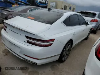 2021 Genesis G80 3.5T Prestige with VIN KMTGC4SD4MU048078, listed as a Copart auction lot 76812644 with 0 mi miles and Non Repairable. Bid and sale history available at carsss.com. Image 3.