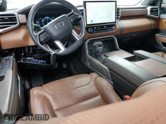 2023 Toyota Tundra 1794 Edition with VIN 5TFMA5AB7PX023918, listed as a Copart auction lot 49638235 with 58,499 mi miles and Salvage title. Bid and sale history available at DreamBid. Image 8.