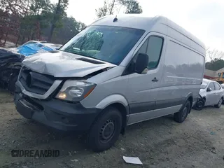 2016 Mercedes-Benz Sprinter Cargo with VIN WD3PE7DD0GP204413, listed as a IAAI auction lot 41503035 with 184,000 mi miles. Bid and sale history available at carsss.com. Image 2.