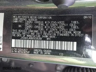 2011 Toyota 4Runner Trail with VIN JTEBU5JR8B5038388, listed as a IAAI auction lot 41911034 with 214,836 mi miles. Bid and sale history available at carsss.com. Image 9.