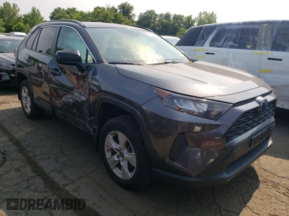 2021 Toyota RAV4 Hybrid LE with VIN 4T3LWRFV7MU029922, listed as a Copart auction lot 60116075 with 37,547 mi miles and Salvage title. Bid and sale history available at DreamBid. Image 4.