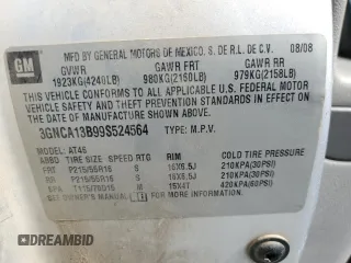 2009 Chevrolet HHR LS z VIN 3GNCA13B99S524564, wystawiony jako Copart lot #49555065 z przebiegiem 203 654 mil mil oraz Szkoda całkowita • Salvage title. Historia ofert i sprzedaży dostępna na DreamBid. Obrazek 12.