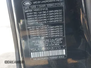 2006 Land Rover LR3 SE with VIN SALAD25486A367210, listed as a IAAI auction lot 42153416 with 209,027 mi miles and . Bid and sale history available at DreamBid. Image 9.