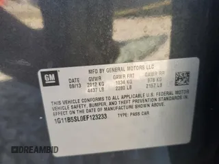 2014 Chevrolet Malibu LS with VIN 1G11B5SL0EF123233, listed as a Copart auction lot 49394465 with 140,425 mi miles and Salvage Title. Bid and sale history available at DreamBid. Image 12.