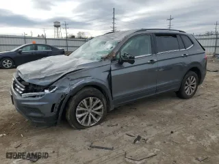 2019 Volkswagen Tiguan S with VIN 3VV0B7AX9KM174861, listed as a Copart auction lot 41756445 with 54,872 mi miles and Salvage Title. Bid and sale history available at carsss.com. Image 1.
