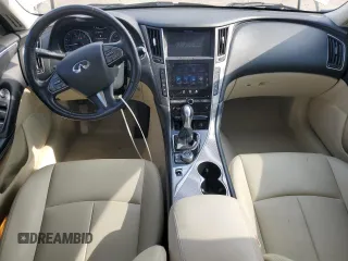 2015 Infiniti Q50 Premium with VIN JN1BV7AP5FM338254, listed as a Copart auction lot 43929335 with 119,056 mi miles and Salvage title. Bid and sale history available at DreamBid. Image 8.