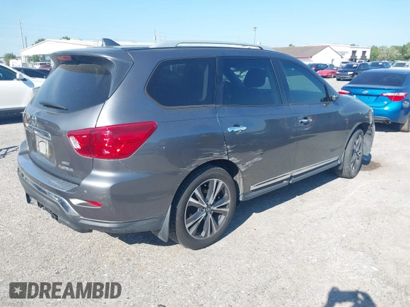 2020 Nissan Pathfinder Platinum with VIN 5N1DR2DM9LC605276, listed as a IAAI auction lot 41814464 with 78,249 mi miles. Bid and sale history available at carsss.com. Image 4.