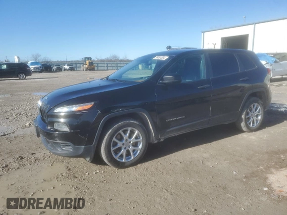 2014 Jeep Cherokee Sport with VIN 1C4PJLAB7EW279562, listed as a Copart auction lot 85054634 with 134,516 mi miles and Salvage Title. Bid and sale history available at DreamBid. Image 1.
