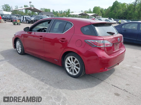 2011 Lexus CT 200h with VIN JTHKD5BH6B2037539, listed as a IAAI auction lot 42127056 with 191,007 mi miles and . Bid and sale history available at carsss.com. Image 3.