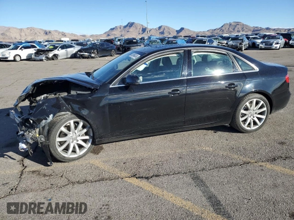 2013 Audi A4 Premium Plus with VIN WAUFFAFL3DN047030, listed as a Copart auction lot 80954034 with 0 mi miles and Salvage Title. Bid and sale history available at carsss.com. Image 1.