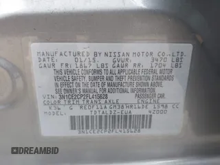 2015 Nissan Note SV с VIN 3N1CE2CP2FL415628, выставлен на аукционе IAAI как лот 42724551 с пробегом 165 694 миль миль и . История ставок и продаж доступна на DreamBid. Изображение 9.