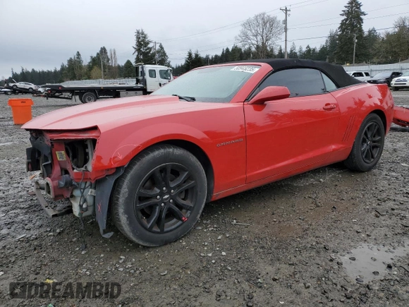 2013 Chevrolet Camaro LT with VIN 2G1FB3D32D9110529, listed as a Copart auction lot 50945235 with 166,837 mi miles and Salvage title. Bid and sale history available at DreamBid. Image 1.