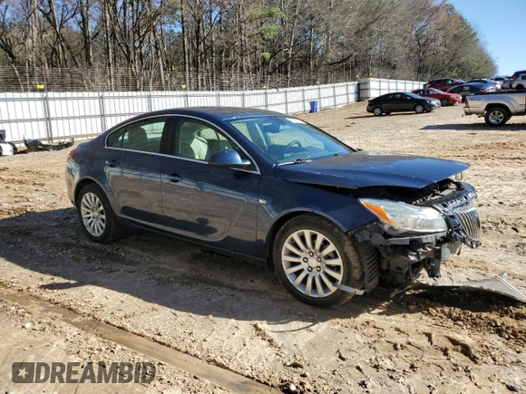 2011 Buick Regal CXL RL6 with VIN W04GU5GC2B1011606, listed as a Copart auction lot 48031465 with 83,383 mi miles and Salvage Title. Bid and sale history available at carsss.com. Image 4.