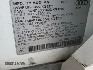 2020 Audi Q5 Premium Plus with VIN WA1BNAFY6L2011858, listed as a Copart auction lot 51646225 with 121,713 mi miles and Clean Title. Bid and sale history available at carsss.com. Image 13.