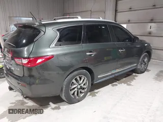 2013 Infiniti JX35 with VIN 5N1AL0MM6DC316950, listed as a IAAI auction lot 42156840 with 176,055 mi miles. Bid and sale history available at carsss.com. Image 4.