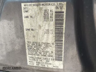 2017 Nissan Altima 2.5 SR with VIN 1N4AL3AP6HC280239, listed as a IAAI auction lot 41797573 with 183,638 mi miles. Bid and sale history available at carsss.com. Image 9.