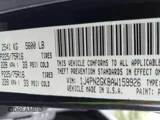 2010 Jeep Liberty Sport with VIN 1J4PN2GK8AW159926, listed as a IAAI auction lot 42230674 with 187,158 mi miles and . Bid and sale history available at DreamBid. Image 9.