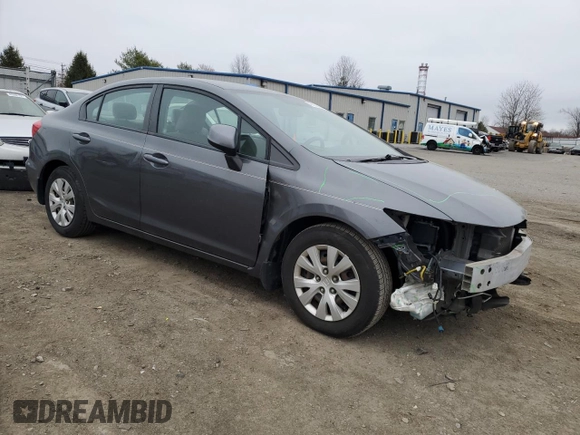 2012 Honda Civic LX with VIN 19XFB2F53CE313803, listed as a Copart auction lot 49202085 with 144,868 mi miles and Salvage Title. Bid and sale history available at DreamBid. Image 4.