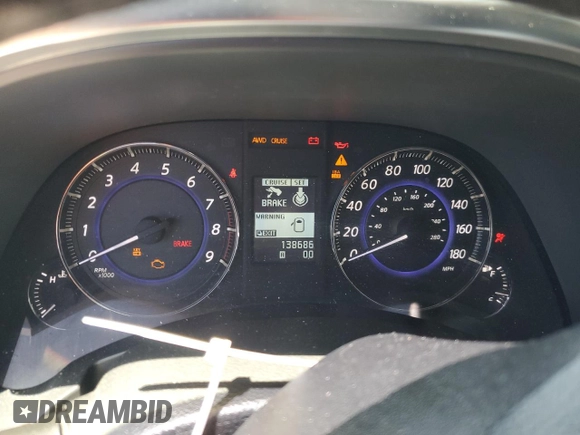 2013 Infiniti FX with VIN JN8CS1MW5DM170014, listed as a Copart auction lot 56195905 with 138,686 mi miles and Salvage title. Bid and sale history available at DreamBid. Image 9.