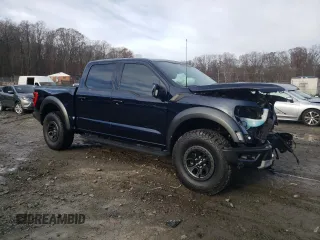 2022 Ford F-150 Raptor with VIN 1FTFW1RG0NFB46241, listed as a Copart auction lot 76933043 with Not Provided miles and Salvage Title. Bid and sale history available at carsss.com. Image 4.