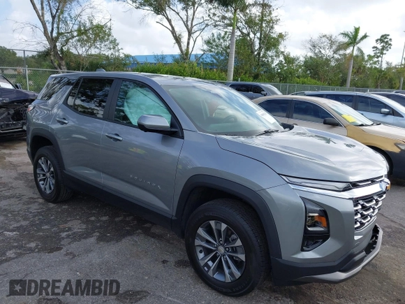 2025 Chevrolet Equinox FWD LT with VIN 3GNAXHEG0SL141748, listed as a IAAI auction lot 40800238 with 2,789 mi miles and . Bid and sale history available at DreamBid. Image 1.