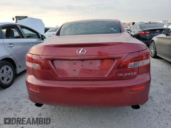 2012 Lexus IS 250 C with VIN JTHFF2C28C2523081, listed as a Copart auction lot 75138684 with Not provided miles and Salvage title. Bid and sale history available at DreamBid. Image 6.