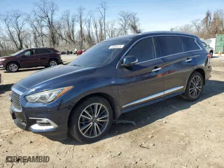 2016 Infiniti QX60 with VIN 5N1AL0MM0GC513570, listed as a Copart auction lot 48865415 with 108,424 mi miles and Salvage Title. Bid and sale history available at carsss.com. Image 1.
