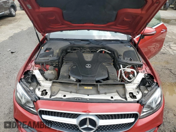 2018 Mercedes-Benz E 400 with VIN WDD1K6FB6JF062324, listed as a Copart auction lot 58595125 with 47,570 mi miles and Salvage title. Bid and sale history available at DreamBid. Image 11.