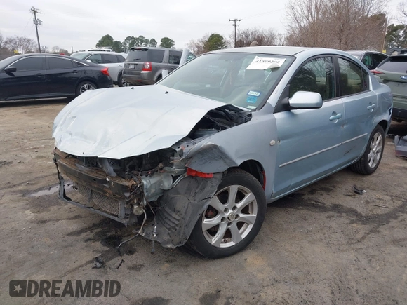 2008 Mazda 3 i Sport with VIN JM1BK32F981161314, listed as a IAAI auction lot 41509282 with 210,240 mi miles and . Bid and sale history available at DreamBid. Image 2.