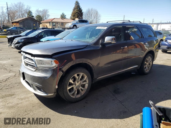 2016 Dodge Durango Citadel z VIN 1C4RDJEG4GC465087, wystawiony jako Copart lot #44124205 z przebiegiem 168 646 mil mil oraz Szkoda całkowita • Salvage title. Historia ofert i sprzedaży dostępna na DreamBid. Obrazek 1.