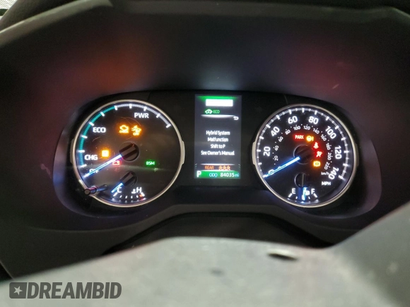 2022 Toyota RAV4 Hybrid SE with VIN JTM16RFVXND052911, listed as a Copart auction lot 62829175 with 84,035 mi miles and Salvage title. Bid and sale history available at DreamBid. Image 9.