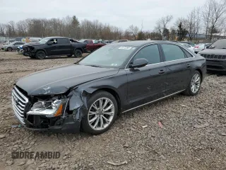 2013 Audi A8 L 3.0L with VIN WAURGAFD4DN004304, listed as a Copart auction lot 49172395 with 114,819 mi miles and Salvage Title. Bid and sale history available at carsss.com. Image 1.