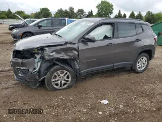 2018 Jeep Compass Sport с VIN 3C4NJDABXJT320991, выставлен на аукционе Copart как лот 58639125 с пробегом Не указан миль и Списание • Salvage title. История ставок и продаж доступна на DreamBid. Изображение 1.