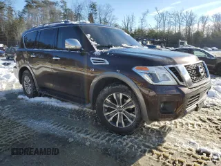 2020 Nissan Armada SL with VIN JN8AY2NCXL9619950, listed as a Copart auction lot 87454064 with 112,086 mi miles and Salvage Title. Bid and sale history available at carsss.com. Image 4.