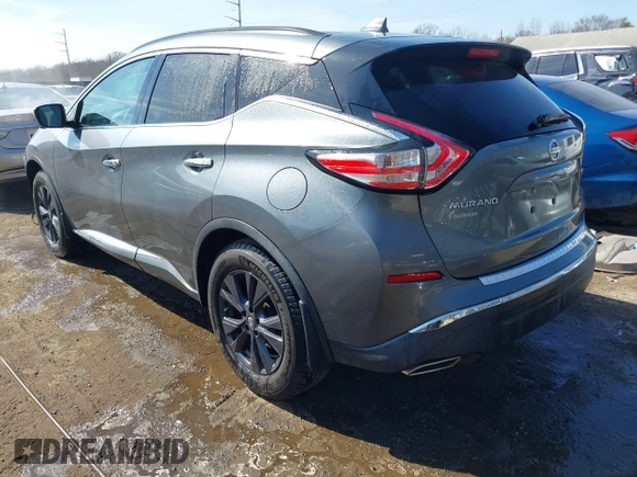 2017 Nissan Murano SL with VIN 5N1AZ2MH2HN154838, listed as a IAAI auction lot 41597159 with 113,869 mi miles and . Bid and sale history available at DreamBid. Image 3.