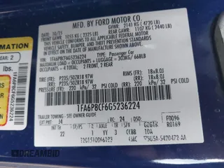 2016 Ford Mustang GT with VIN 1FA6P8CF6G5236224, listed as a IAAI auction lot 41484075 with 72,761 mi miles. Bid and sale history available at carsss.com. Image 9.