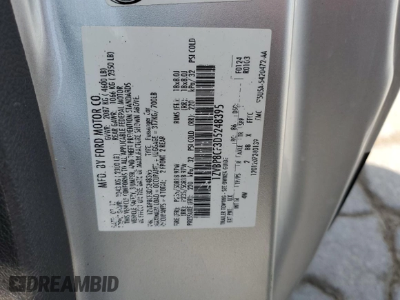 2013 Ford Mustang GT with VIN 1ZVBP8CF3D5248395, listed as a Copart auction lot 52487555 with Not provided miles and Clean title. Bid and sale history available at DreamBid. Image 12.