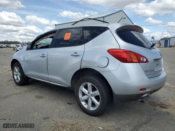 2009 Nissan Murano SL with VIN JN8AZ18W19W142400, listed as a Copart auction lot 51683385 with 0 mi miles and Salvage Title. Bid and sale history available at carsss.com. Image 2.