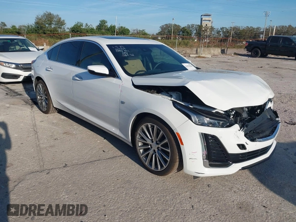 2024 Cadillac CT5 Premium Luxury with VIN 1G6DN5RK4R0130576, listed as a IAAI auction lot 41475020 with 2,201 mi miles and . Bid and sale history available at DreamBid. Image 1.
