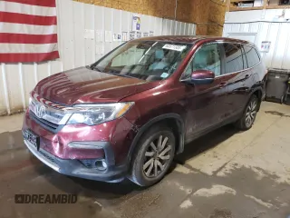 2019 Honda Pilot EX-L z VIN 5FNYF6H57KB091101, wystawiony jako Copart lot #60571505 z przebiegiem 56 988 mil mil oraz Szkoda całkowita • Salvage title. Historia ofert i sprzedaży dostępna na DreamBid. Obrazek 1.