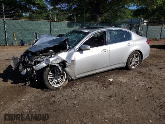2013 Infiniti G37 x z VIN JN1CV6AR3DM759497, wystawiony jako Copart lot #58211455 z przebiegiem Nie podano mil oraz Szkoda całkowita • Salvage title. Historia ofert i sprzedaży dostępna na DreamBid. Obrazek 1.