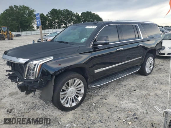 2016 Cadillac Escalade ESV Platinum z VIN 1GYS3KKJXGR363942, wystawiony jako Copart lot #61823675 z przebiegiem 132 959 mil mil oraz Szkoda całkowita • Salvage title. Historia ofert i sprzedaży dostępna na DreamBid. Obrazek 1.