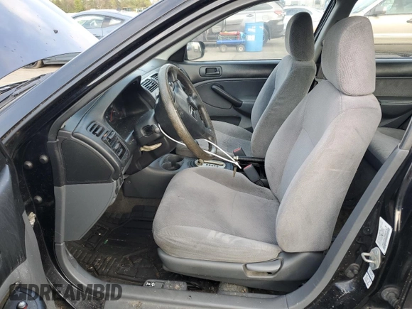 2001 Honda Civic LX with VIN 2HGES16571H607178, listed as a Copart auction lot 74284684 with 144,969 mi miles and Salvage Title. Bid and sale history available at carsss.com. Image 7.