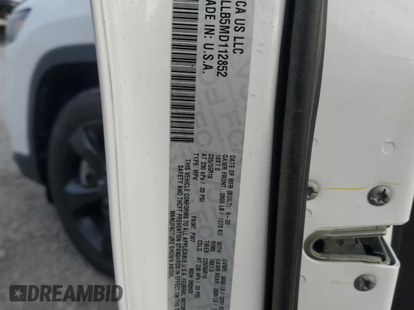 2021 Jeep Cherokee Latitude Plus z VIN 1C4PJLLB5MD112852, wystawiony jako Copart lot #51760005 z przebiegiem 80 804 mil mil oraz Szkoda całkowita • Salvage title. Historia ofert i sprzedaży dostępna na DreamBid. Obrazek 13.