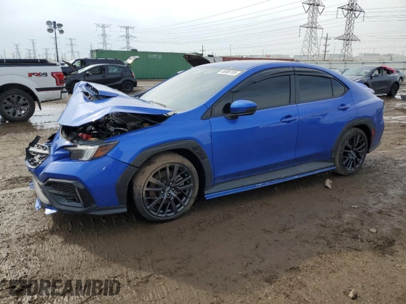 2023 Subaru WRX Premium with VIN JF1VBAF60P9814999, listed as a Copart auction lot 46886105 with 22,414 mi miles and Salvage title. Bid and sale history available at DreamBid. Image 1.