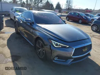 2022 Infiniti Q60 Luxe with VIN JN1EV7KK9NM600971, listed as a IAAI auction lot 41623850 with 43,836 mi miles and . Bid and sale history available at carsss.com. Image 1.