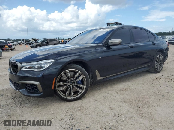 2019 BMW 7 Series M760i xDrive with VIN WBA7H6C58KG615081, listed as a Copart auction lot 59361704 with 92,769 mi miles and Salvage Title. Bid and sale history available at carsss.com. Image 1.