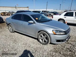 2012 Volkswagen Passat SE with VIN 1VWBP7A34CC045562, listed as a Copart auction lot 48710615 with 165,492 mi miles and Salvage Title. Bid and sale history available at carsss.com. Image 4.
