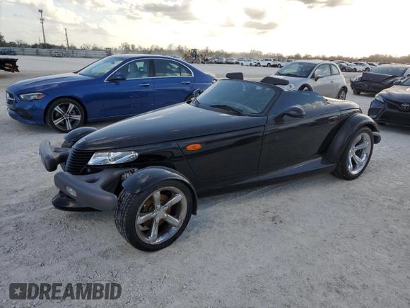 1999 Plymouth Prowler z VIN 1P3EW65G8XV502376, wystawiony jako Copart lot #77556104 z przebiegiem Nie podano mil oraz Szkody całkowita. Historia ofert i sprzedaży dostępna na DreamBid. Obrazek 1.